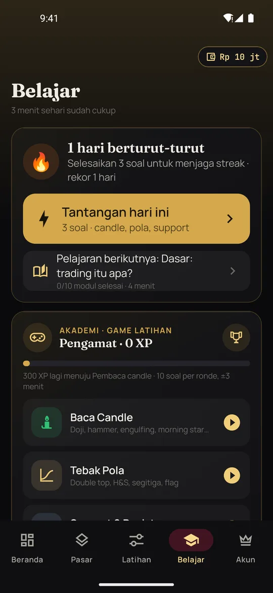 Belajar dan naik level